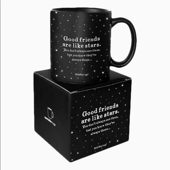 Black/White Coffee Cup with Friend Quote - Picture 1 of 5